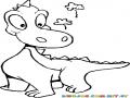 Dibujo De Dinosaurio Sacando Humo Por La Nariz Para Colorear