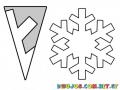Instrucciones Para Hacer Copos De Nieve Con Una Tijera Y Un Papel Doblado Dibujo De Un Patron Para Recortar Copos De Nieves