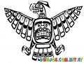 Dibujo De Aguila Azteca Para Pintar Y Colorear