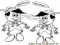 Debate Presidencial Guatemala Dibujo De Pinocho Lider Y Pinocho Patriota Acusandose De Mentirosos Para Pintar Y Colorear
