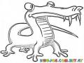 Dragon De La Hera De Hielo Para Pintar Y Colorear Iguana Geko Cutete Prehistorico Y Jurasico
