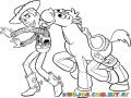 Pintar a Woody con su caballo