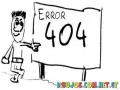 Error 4040 Para Pintar Y Colorear Dibujo De Error404 De Pagina No Encontrada En El Servidor