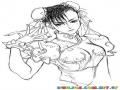Chun Li Dibujo De La Chinita Chunli Para Pintar Y Colorear A Chun Lee De Street Fighter