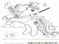 Little Pony Magico Dibujo De Caballito Poni Haciendo Magia Para Pintar Y Colorear