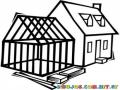 Ampliacion De Casa Dibujo Para Pintar Y Colorear La Construccion De Un Carport Cohcera O Garage