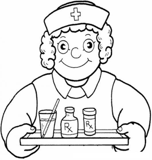 Servicios De Enfermeria Enfermera Para Cuidar Pacientes Dibujo