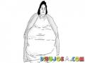 Obesidad Femenina Dibujo De Mujer Gorda Para Pintar Y Colorear