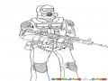 Dibujo De Soldado De Guerra Quimica Con Mascara De Oxigeno Para Pintar Y Colorear