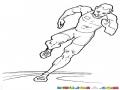 Atletismo Dibujo De Atleta De 100 Metros Planos Corriendo Para Pintar Y Colorear