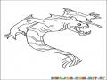 Colorear dibujo de dragon volador de Ben 10