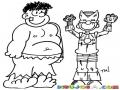 Dibujo De Hulk Panson Y Ironman Delgadito Para Pintar Y Colorear