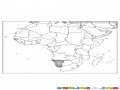 Namibia Africa Dibujo Del Mapa De Namibia Para Pintar Y Colorear