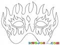 Mascara De Fuedo Dibujo De Antifaz De Fuego Para Imprimir Recortar Y Colorear