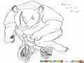 Bicicletas De Aluminio Dibujo De Un Rinoceronte En Bicicleta De Aluminio Para Pintar Y Colorear