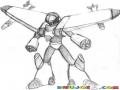 Robot Volador Dibujo De Robot Con Alas Y Torpedos Para Pintar Y Colorear
