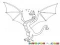 Dibujo De Dragon Sacando Burbujas Para Pintar Y Colorear Erupo De Dragon