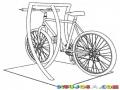Dibujo De Un Parqueo De Bicicletas Para Pintar Y Colorear