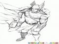 Dibujo De Thor Para Pintar Y Colorear A Tor Personaje De Los Marvel Comics