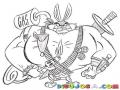 Conejo Gerrillero Para Pintar Y Colorear Dibujo Del Conejo Rambo El Conejito Kaibil