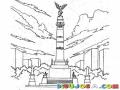 El Angel De Mexico Dibujo Del Monumento Del Angel De La Independencia De Mexico Para Pintar Y Colorear
