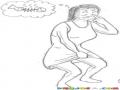 Dibujo De Mujer Con Mal Olor Vaginal Para Pintar Y Colorear