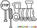 Dibujo De Tren Locomotora Para Pintar Y Colorear Cabeza De Tren