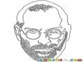Stevejobs Dibujo De La Cara De Steve Jobs Fundador De MAC Para Pintar Y Colorear