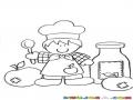 Dibujo De Cocinerito Para Pintar Y Colorear Cocinero De Precious Moments