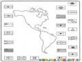 Colorear Mapa de Norte America Centro America y Sur America