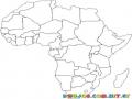 Colorear Mapa de Africa con todos sus paises