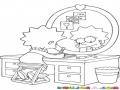 Dibujo De La Hermana De Bart Simpson Haciendo Deberes Para Pintar Y Colorear