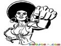 Chica Afro Para Pintar Y Colorear Mujer Afroamericana