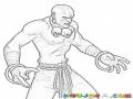 Dibujo De Dhalsim De Street Fighter Para Pintar Y Colorear