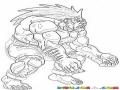 Blanka Streetfigher Coloring Page Para Pintar Y Colorear Dibujo De Blanca De Street Fighter