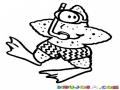 Dibujo De Estrella Marina Con Calzoneta Snorkel Pataletas Y Careta Para Pintar Y Colorear