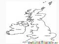 Colorear mapa de Inglaterra Reino Unido UK