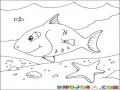 Dibujo De Pescado Nadando En El Fondo Del Mar Para Pintar Y Colorear