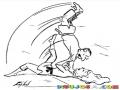 Defensa Personal Dibujo De Mujer Karateca Peleando Con Un Hombre Para Pintar Y Colorear