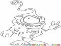 Dibujo De Bacteria Para Pintar Y Colorear La Bacteria Del Colera Virus Germen Y Caries Para Pintar