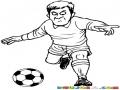 Papa Jugando Futbol Para Pintar Y Colorear Hombre Maduro Futbolista