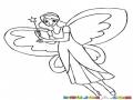 Dibujo De Princesa Mariposa Para Pintar Y Colorear Princesamariposa