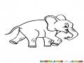 Dibujo De Elefantito Feliz Para Pintar Y Colorear