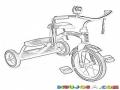 Dibujo De Triciclo Para Pintar Y Colorear