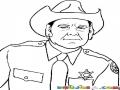 Dibujo De Alguacil Para Pintar Y Colorear A Un Sherif
