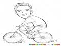Dibujo De Hombre En Bicicleta Para Pintar Y Colorear