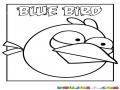 Pajaro Azul De Angry Birds Para Pintar Y Colorear