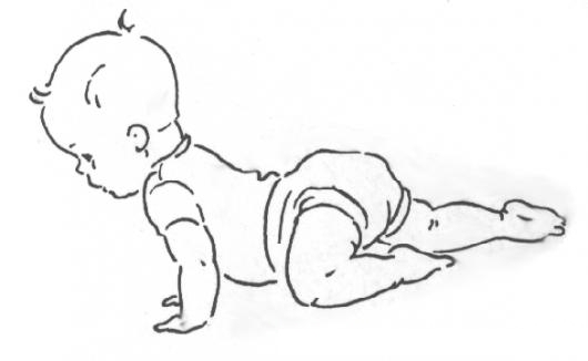 Dibujo De Bebe Gateando Para Pintar Y Colorear | COLOREAR DIBUJOS ...