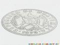 Colorear Moneda De 25 Centavos Con El Escudo De Guatemala