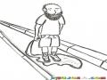 Dibujo De Hombre Con Una Cuerda Para Saltar